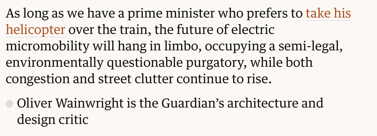 “The number of collisions involving e-scooters has tripled in the last 2 years, from 460 in 2020 to 1402 in 2022, while there have been 34 e-scooter deaths since 2019” says @ollywainwright in @guardianopinion & remain largely unregulated @PACTS