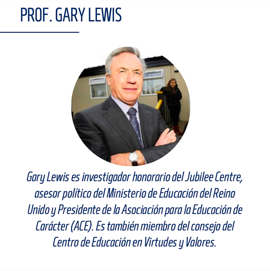 CEV_ufv's tweet photo. Presentamos este curso gratuito impartido por Gary Lewis, investigador honorario del Jubilee Centre, asesor político del Ministerio de Educación del Reino Unido y Presidente de la Asociación para la Educación de Carácter (ACE). 
Inscríbete aquí: https://t.co/WMO1OInQkc https://t.co/qlESLYsP4a