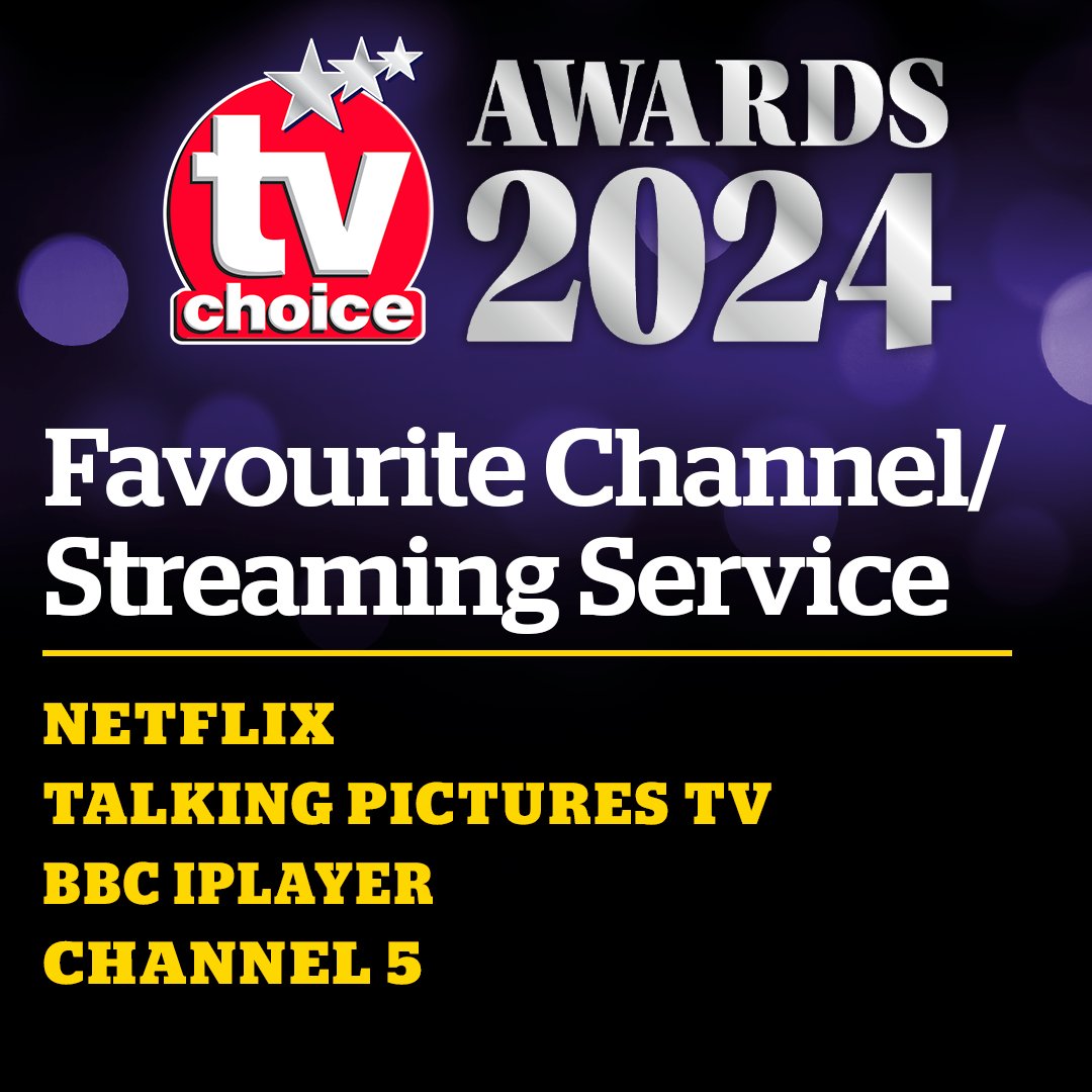 Which of these gets your vote for FAVOURITE CHANNEL/STREAMING SERVICE from the 2024 #tvchoiceawards shortlist? CLICK HERE TO VOTE NOW tvchoicemagazine.co.uk/vote @NetflixUK @TalkingPicsTV @BBCiPlayer @channel5_tv