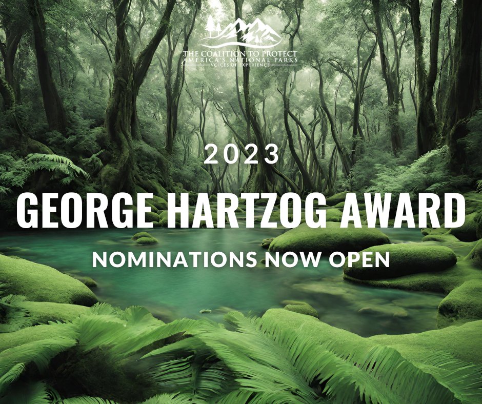 protectNPS's tweet photo. 🌟 Nominations for the 2023 George Hartzog Award are open! Know someone who’s made significant contributions to our #NationalParks and the NPS? 🏆

Let’s honor their commitment to preserving our nation's beauty! Submit your nominations now: https://t.co/p9wza2gVGU https://t.co/DAFF3Xe8tc