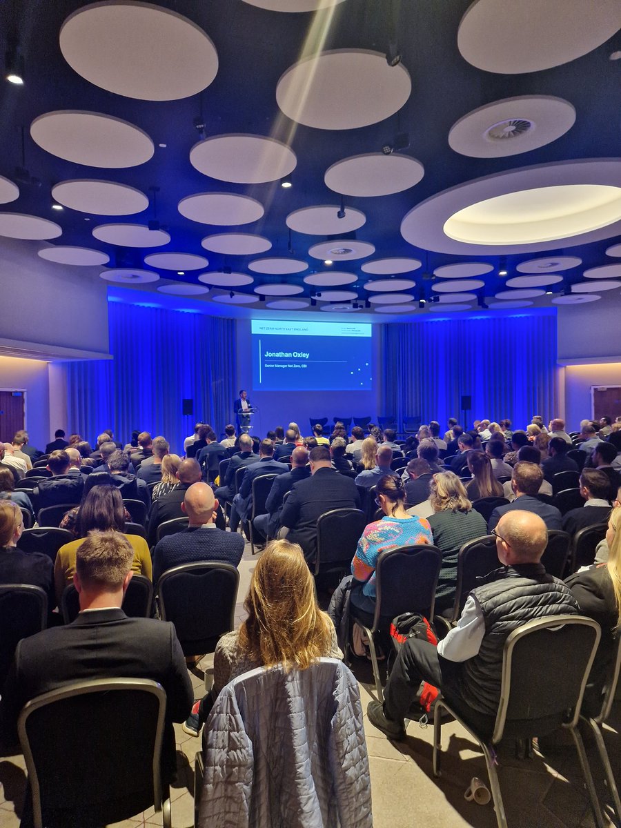 It's the #NetZeroNE Summit today. And we have a room full of people who share our vision of creating a #CleanerGreenerFairer region. It's so rewarding to see everyone come together, and we've put together an amazing agenda to keep them entertained!