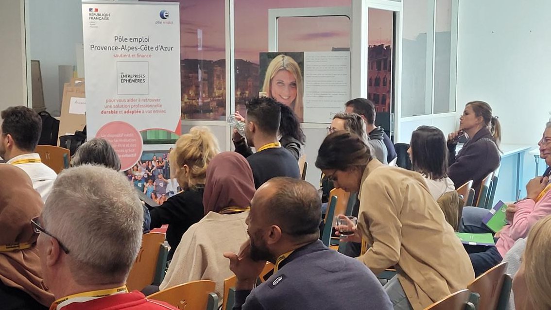 "Je cherche pour toi, tu trouves pour moi !" Didier Krief, cofondateur des Entreprises Ephémère lance #AvecPôleEmploi le dispositif sur Cannes : 50 demandeurs d'emploi au rendez-vous, dont Bilel : "Je ne peux que gagner quelque chose à suivre cette aventure !" cc <a href="/AlexandraFick/">Fick Alexandra</a>