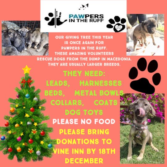 We’re once again collecting for Pawpers in the Ruff this Christmas.
These volunteers get no funding whatsoever. They would move mountains if they could to help the poor dump dogs. 
Any donations greatly appreciated.