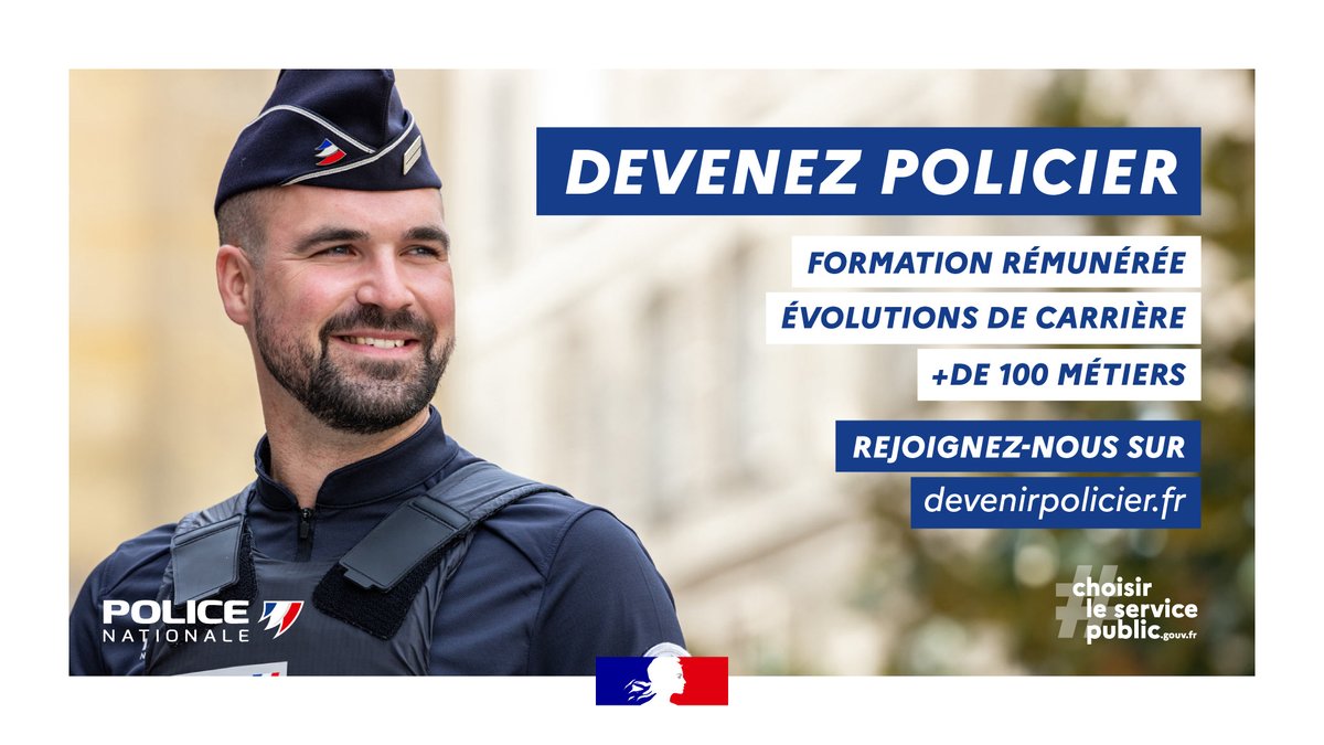 Police Nationale 62 (@policenat62) on Twitter photo #MondayMotivation
La <a href="/PoliceNationale/">Police nationale</a> recrute :
👉dans la zone nord pour les policiers adjoints inscriptions jusqu'au 15-12-2023
devenirpolicier.fr/nous-rejoindre…
👉un concours national pour les gardiens de la paix inscriptions jusqu'au 3-01-2024
devenirpolicier.fr/nous-rejoindre…
Rejoignez-nous! #MondayMotivation
La <a href="/PoliceNationale/">Police nationale</a> recrute :
👉dans la zone nord pour les policiers adjoints inscriptions jusqu'au 15-12-2023
devenirpolicier.fr/nous-rejoindre…
👉un concours national pour les gardiens de la paix inscriptions jusqu'au 3-01-2024
devenirpolicier.fr/nous-rejoindre…
Rejoignez-nous!