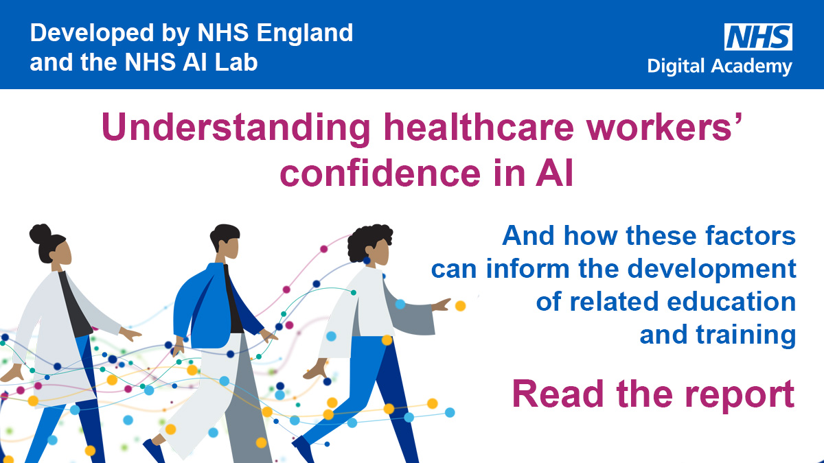 Read the understanding healthcare workers confidence in AI report today. This report, by @NHSE_WTE and NHS AI Lab colleagues, explores factors influencing healthcare workers’ confidence in AI driven technologies: orlo.uk/ZXxk9