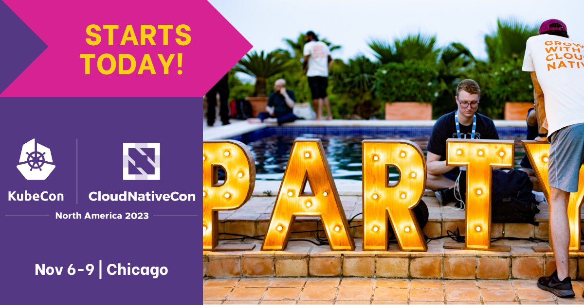 CloudNativeFdn's tweet photo. TODAY'S THE DAY! #KubeCon + #CloudNativeCon North America in Chicago, Nov 6-9, kicks off the morning with CNCF-hosted co-located events for our all-access passholders, as well as lightning talks open to all attendees! 

Check out the full schedule: https://t.co/kZ2BLiQLZe. #K8s https://t.co/Vjc3VT1tP9