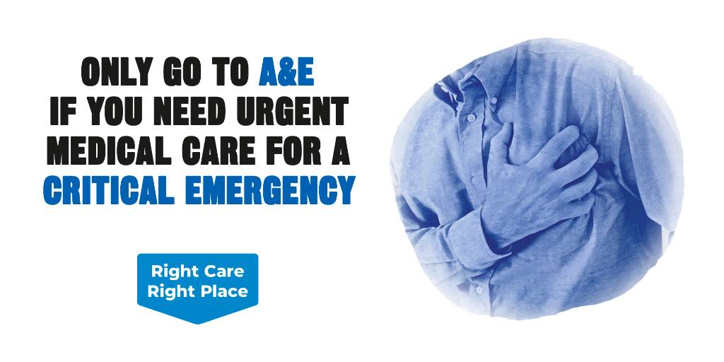 Right Care Right Place. Only go to A&E for critical emergencies 🚨 Find out more about where to get the right care in the right place at NHSinform.scot/right-care #RCRP