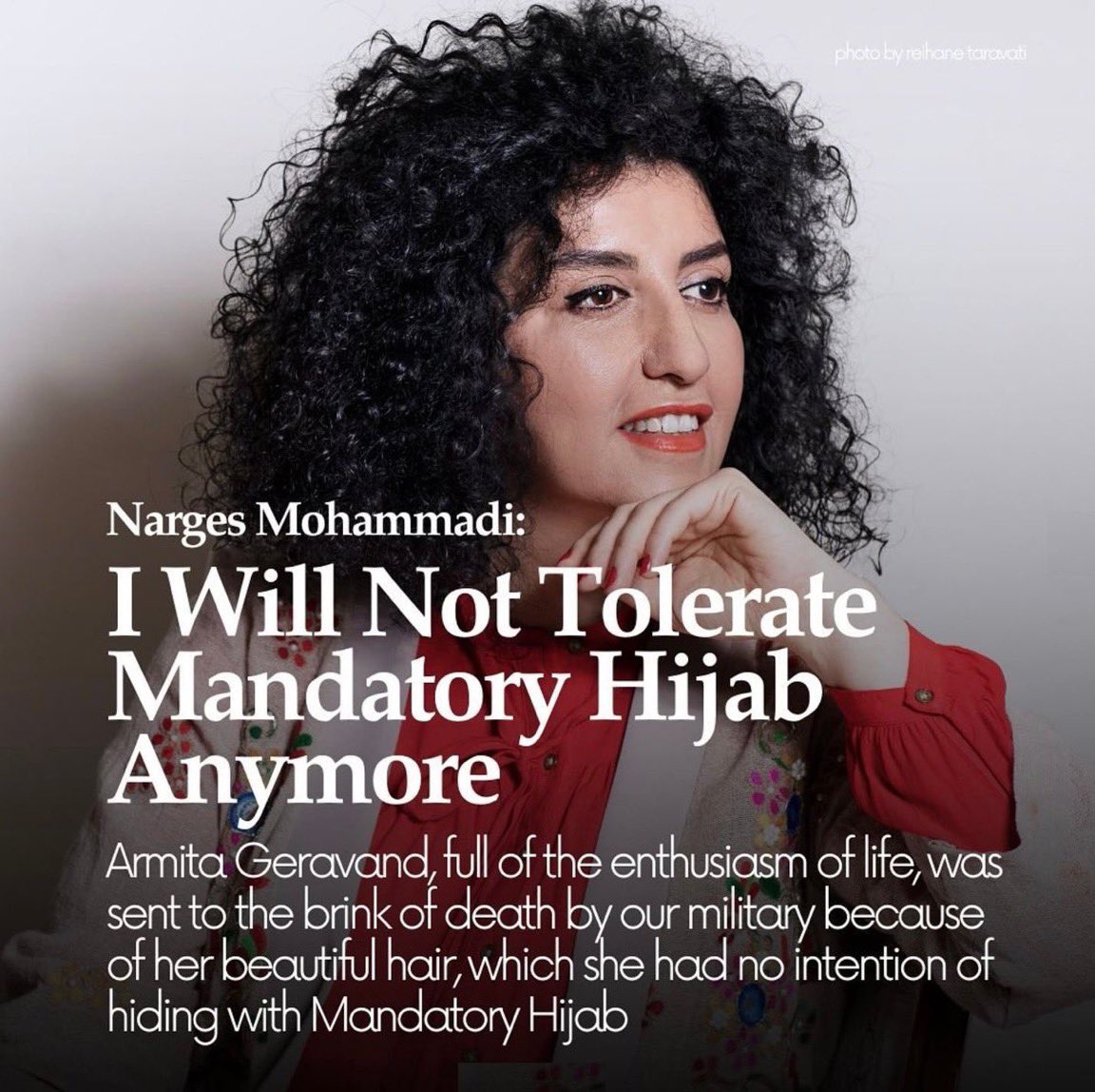 #Iran:
Hallo wereld, lees je mee!

Brekend: #NargesMohammadi, de winnares vd Nobelprijs voor de Vrede van 2023, is zojuist een hongerstaking begonnen vanuit de Evin-gevangenis in Teheran, informeert haar familie.

Ze protesteert tegen de weigering van zorg voor gevangenen en het