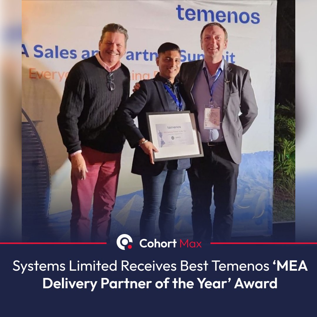 CohortMax's tweet image. We Congratulate Systems Limited, an IT software solution provider on receiving the Best Temenos MEA Delivery Partner of the Year. The company has been awarded for providing outstanding services to Banks and Financial Services clients in the region.
#awardwinner #deliverypartner…
