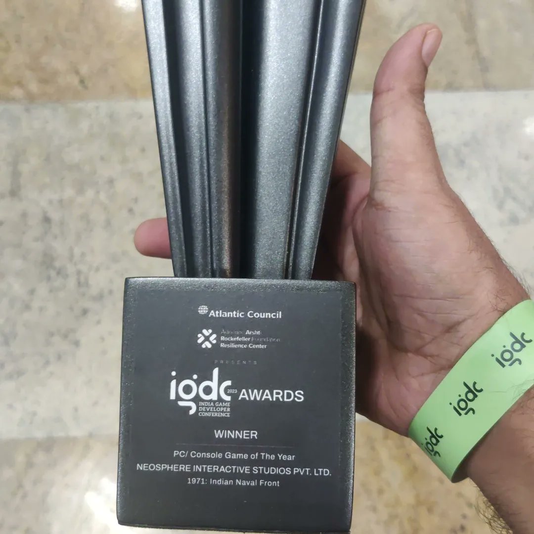 NeosphereI's tweet image. Here we go! 1971: Indian Naval Front grabs the big one at #igdc - PC/Console Game of the Year. #Goty #indiegame #IndieGameDev #pcgamer