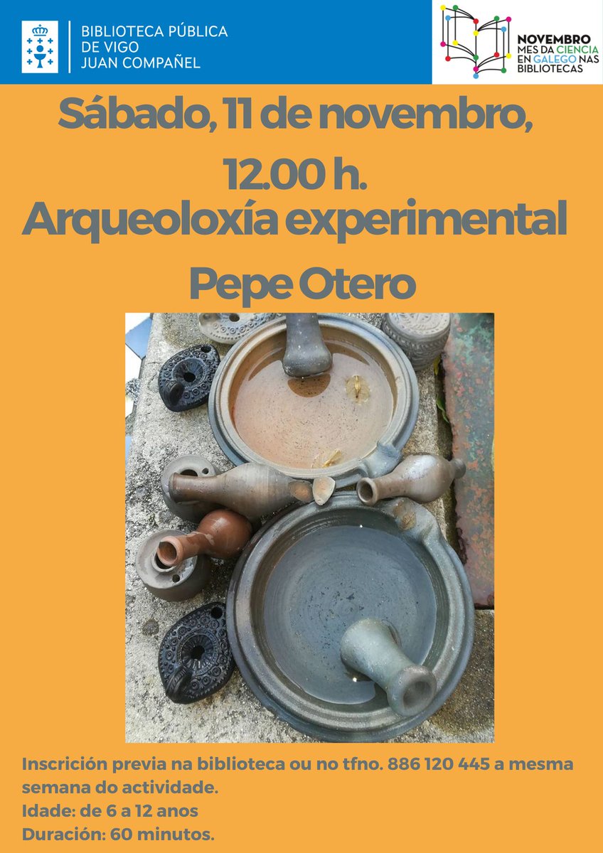 bibliotecavigo's tweet photo. #cultura #contos #bebés #obradoiros #MesdaCiencia #cativada
Esta semana os bebés teñen contacontos o #xoves e para a cativada tirando a mocidade, o #sábado haberá un obradoiro de #arqueoloxía dentro do #MesdaCiencia nas #bibliotecas 🗣👶🏺 https://t.co/3MDdILMTtK