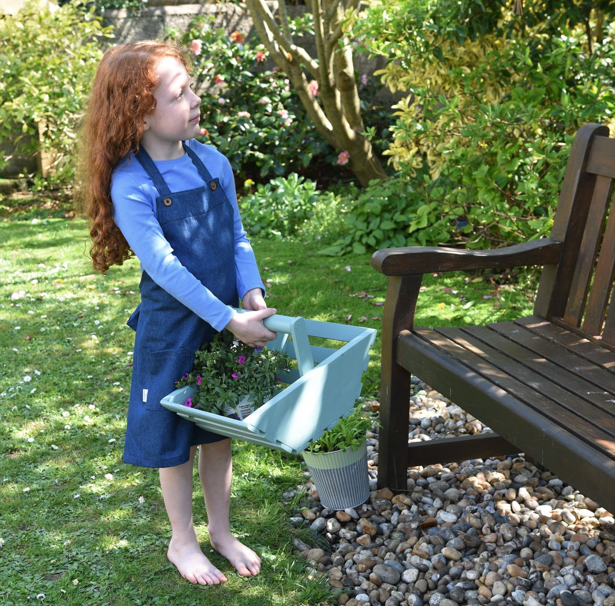 Clara_Create's tweet photo. Denim is the perfect fabric for boys and girls! We make all of our children's clothing in the Clara studio.
Children's Denim Apron, a perfect gift for your little baker. Denim Dungarees in a super cool baggy fit. https://t.co/mqJkDF0LUS https://t.co/2araAvwTPR