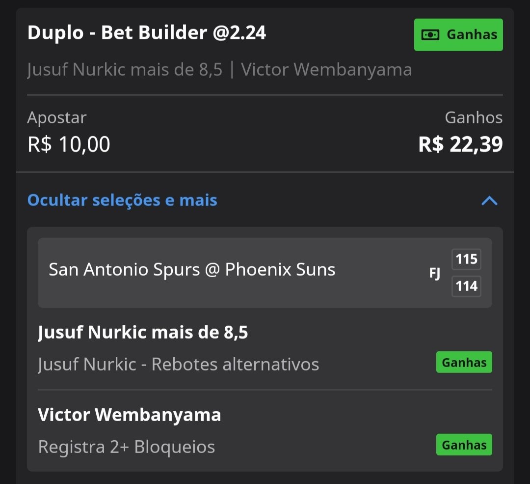 lucasvsantos01's tweet photo. Tô no grupo do telegram do @APalpites há uns dois anos já, mas não seguia as dicas, resolvi seguir a risca na NBA e tamo aí, primeira semana de lucros 🫶🏽🫶🏽🫶🏽 https://t.co/d5qwlr1Ktr