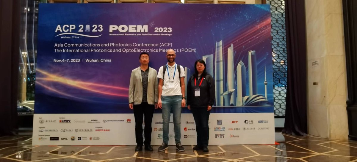 This week, Omaro Gonem is at the Asia #Communications &amp; #Photonics Conference/International Photonics &amp; #OptoElectronics Meetings, hosted at <a href="/HuazhongUST/">华中科技大学</a>, to present his paper: 'Dual-arm Drop Element-based Soft RoadM' for future networks.

👏<a href="/BangorUni/">Bangor University</a> @bangorCSEE #ACPPOEM2023