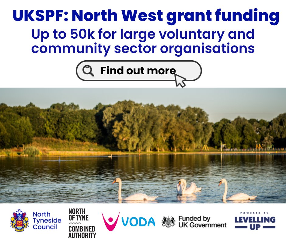 With up to 50k available for large voluntary and community sector organisations, you could help to create a sense of renewed pride, identity and connectivity in the North West. 👉Find out more and apply: voda.org.uk/ukspf @NTynesideVODA @NorthTyneCA