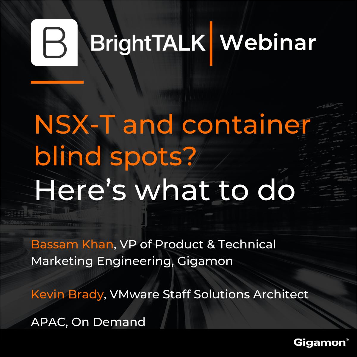Network blind spots widen the attack surface for bad actors and make troubleshooting more difficult. 

Watch our latest #APAC webinar with VMWare to learn how to shine a light into all traffic across cloud, containers, and even #encrypted packets ⤵ 
ow.ly/Ri9T104ZwpJ