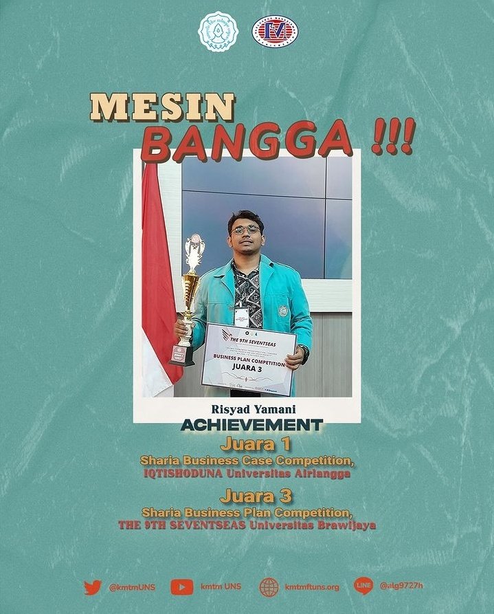 [ MESIN BANGGA ]

Bagaimana hasil perlombaan Sharia Business Case Competition yang diadakan di Universitas Airlangga dan Universitas Brawijaya?

Cek informasi selengkapnya di : instagram.com/p/CyxsClQvnvR/…