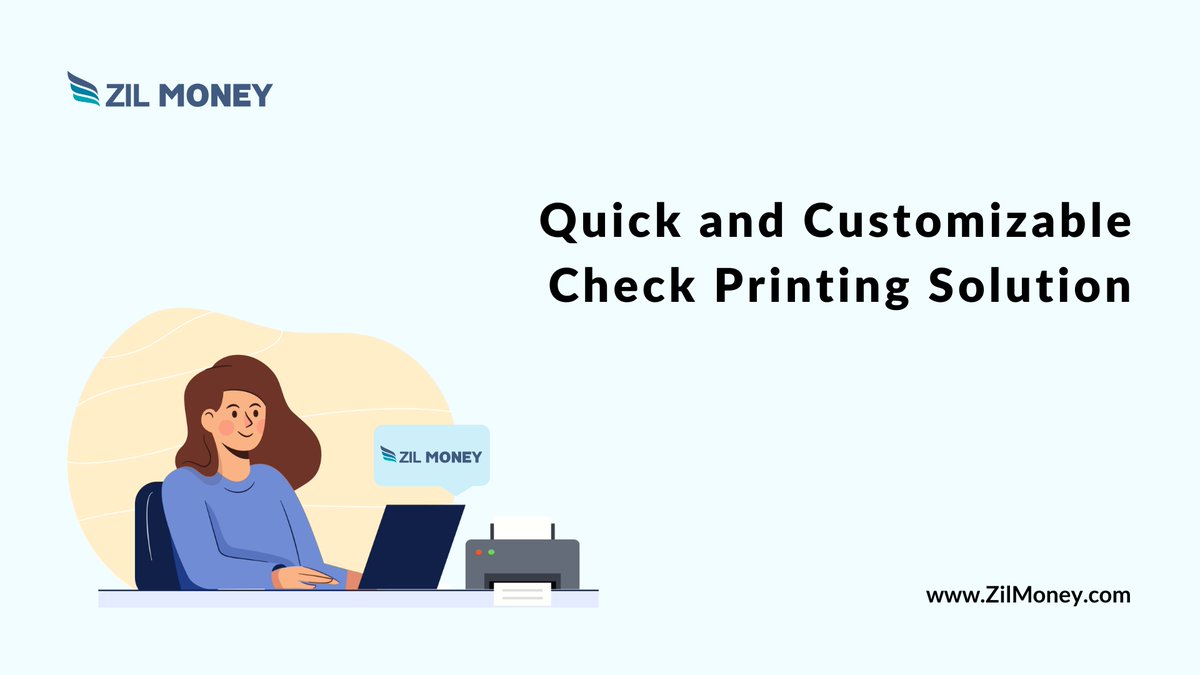 ZilMoney's tweet photo. https://t.co/XGBd1dPmZ1 enables you to customize checks using a free check printing template and print checks on demand using any printer in your home or office. Sign up today.
Learn more: https://t.co/G8lPMUhrwa
#FreeCheckPrintingTemplate #CheckPrintingFree https://t.co/y73QTlLh8M