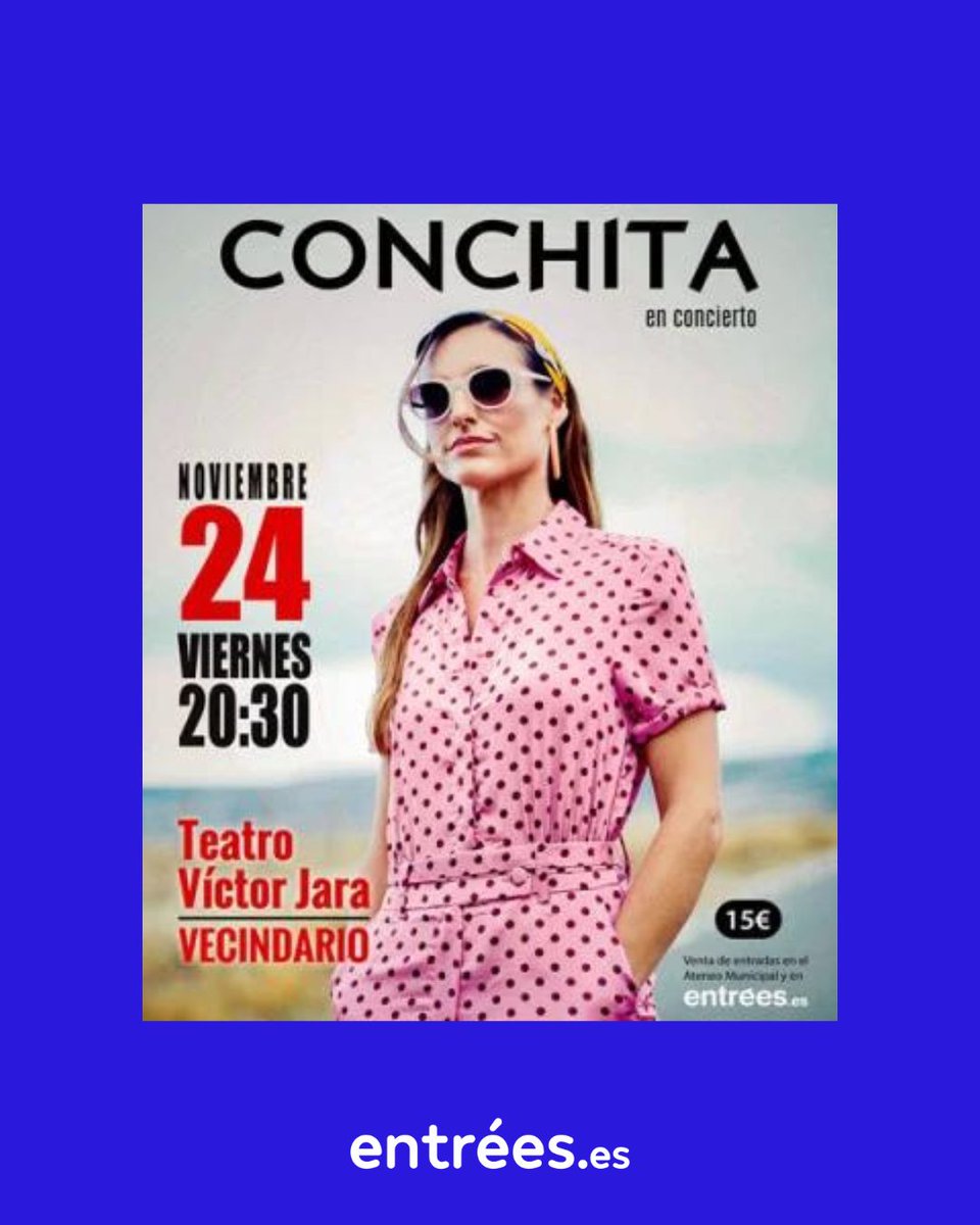 🎶CONCHITA🎶 Presenta su nuevo disco “La bola de nieve”, 10 canciones que pasan por todo tipo de emociones, que te harán bailar, llorar, pensar, y replantearte muchas cosas.

📅Viernes, 24/11 - 20:30
📍Teatro Víctor Jara, GC

Entradas a la venta🎟️entrees.es/evento/conchit…