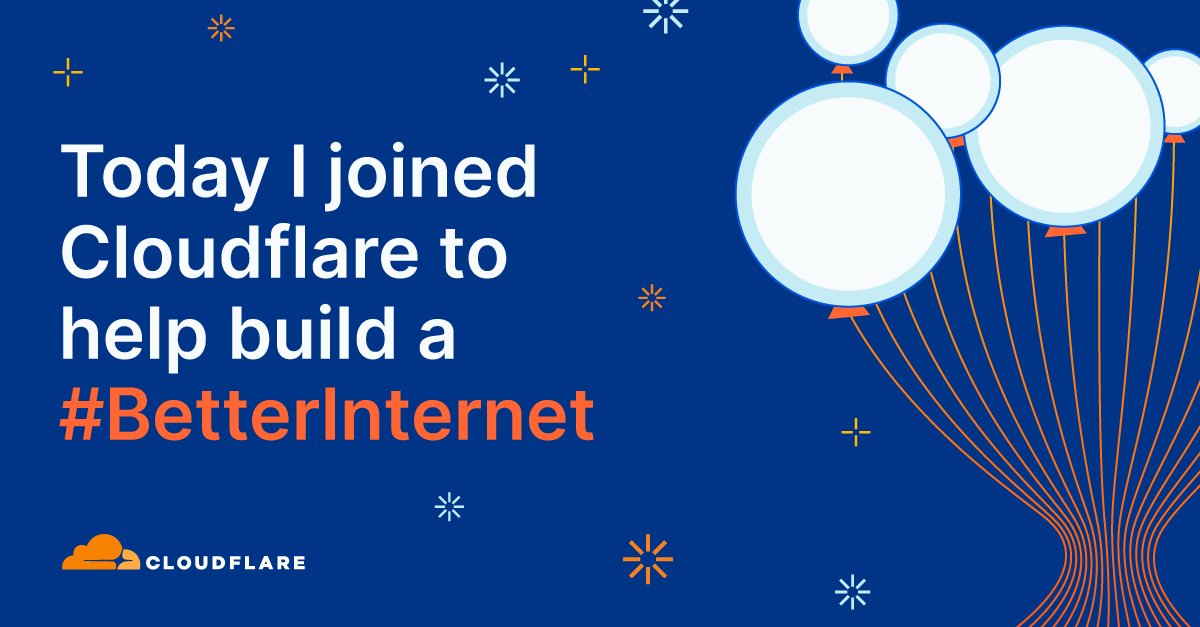 Albert Gran Alcoz (@albertgran) on Twitter photo Very excited to start as a PhD Research Intern at <a href="/Cloudflare/">Cloudflare</a>. Grateful for this opportunity and looking forward to helping build a #BetterInternet ๐ Very excited to start as a PhD Research Intern at <a href="/Cloudflare/">Cloudflare</a>. Grateful for this opportunity and looking forward to helping build a #BetterInternet ๐