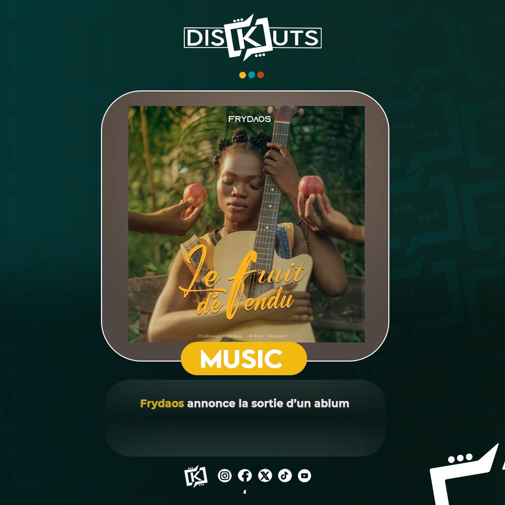 Diskutsmedia's tweet photo. Frydaos LSI Officiel annonce la sortie de son premier album.
Après la sortie de son single Vè nan, l'artiste annonce la sortie d'un album intitulé le fruit défendu.
Combien de titres Frydaos prévoit-elle sur l'album, et qui sera invité sur le projet ?
#diskuts #music #Medias https://t.co/oKoVicUkSr
