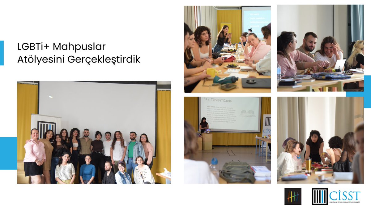 Bu yıl sekizincisini gerçekleştirdiğimiz LGBTİ+ Mahpuslar Atölyesi'nde, LGBTİ+ Mahpusların maruz kaldıkları hak ihlallerine dair birlikte nasıl önleyici tedbirler alabileceğimizi, nasıl mekanizmalar oluşturabileceğimizi konuştuk. Katılan herkese teşekkür ediyoruz.🌈