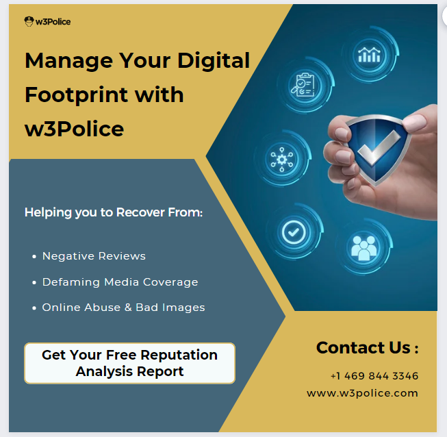 🌐🔒 Take control of your online presence with w3Police! 🛡️📲

With w3Police, you can:

🔍 Monitor what's being said about you online.
🚫 Remove harmful or unwanted content.
📈 Boost your professional image.

Contact us:  w3police.com/contact-us.html

#onlinereputation
