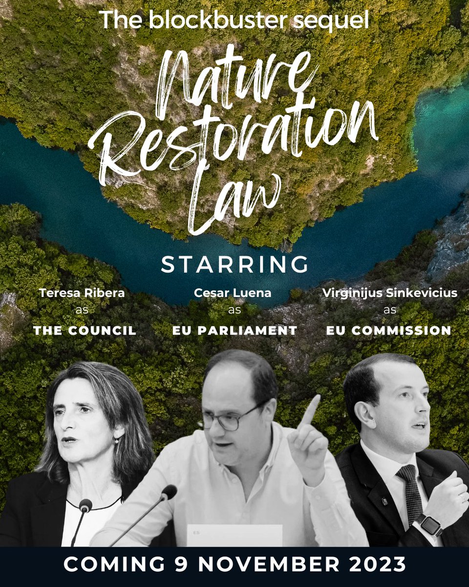 La saga de la loi sur la restauration de la nature n'est pas terminée, elle est même dans son moment décisif!
Les négociateur·trices décideront du texte final de la loi ce jeudi ⏰
#restorenature