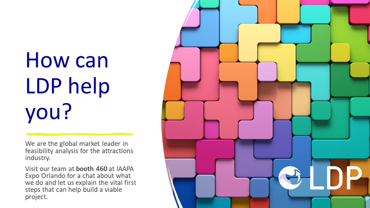 LDP_Economics's tweet image. IAAPA Expo Orlando is nearly here! We hope to see you at the show, drop by booth 460 to talk about how we can help your attraction project progress on a firm footing.