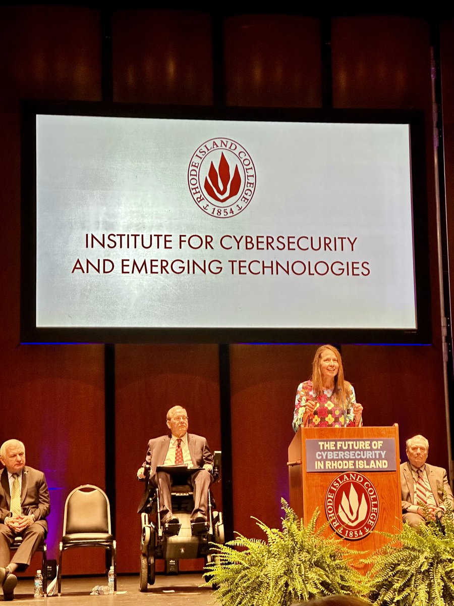 RICNews's tweet photo. “Having the right people w/ the right skills is arguably the most important thing.” ⁦@CISAJen⁩ speaking about #cybersecurity, but also perhaps about the leadership in this room that helped make ⁦@RIC_CyberInst⁩ happen! #RICNews https://t.co/IxaOWcKEhZ