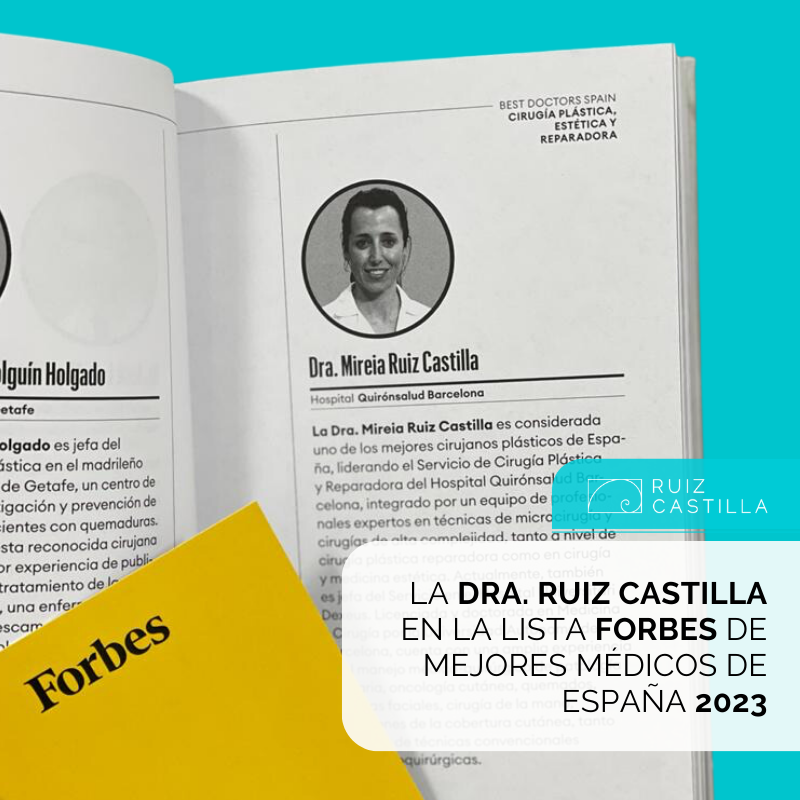 RuizCastilla's tweet photo. La revista Forbes incluye a la Dra. Mireia Ruiz Castilla entre el top 143 de médicos españoles, como uno de los especialistas más prestigiosos de España en Cirugía Plástica y Reparadora.

En nombre de todo el equipo , ENHORABUENA por este merecido reconocimiento a su trayectoria! https://t.co/v4kpPJOSLw