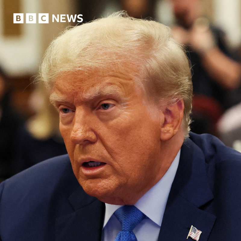 BBCWorld's tweet photo. Donald Trump has been testifying in court over claims he lied about his business and personal worth
 
Read what's been said so far ⬇️