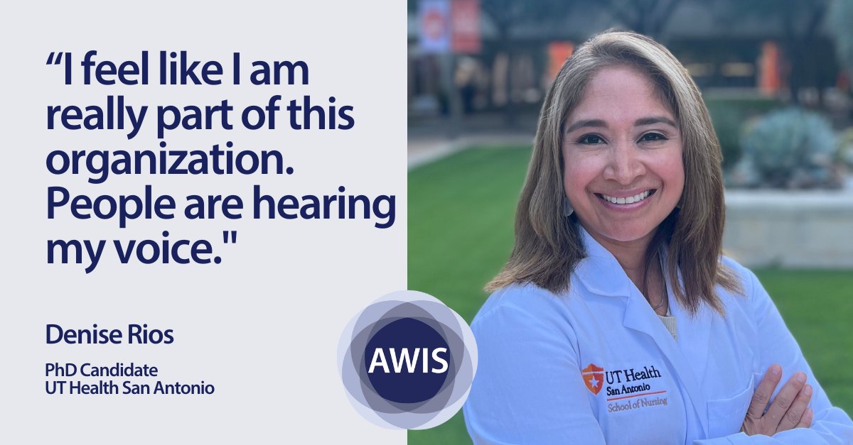 AWIS highlights current members to help advance their careers. @DeRios0 says, “The recognition made me feel like I am really part of this organization. People are hearing my voice.” Please donate now to help more #WomenInSTEM like Denise: awis.org/donate #GivingTuesday