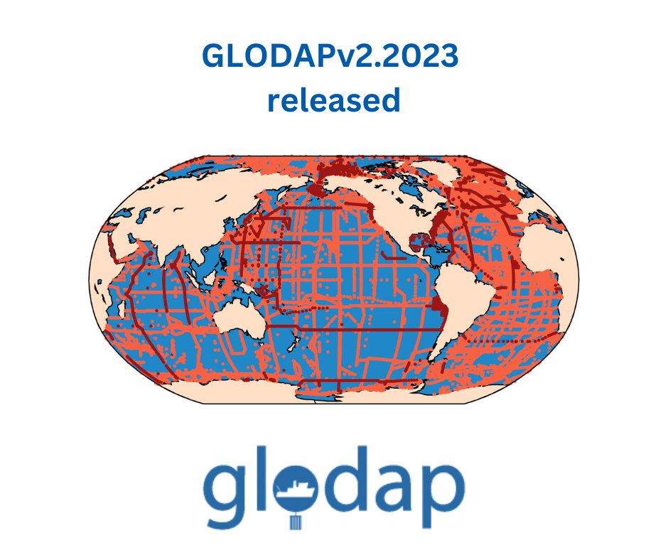 ioccp_org's tweet photo. On behalf of the #GLODAP Reference Group, and hundreds of seagoing oceanographers who tirelessly have collected data all over the ocean, we are happy to let you know about the publication of GLODAPv2.2023. For more details, please visit our website: https://t.co/dGULopUDw2 https://t.co/829Gqy2Wff