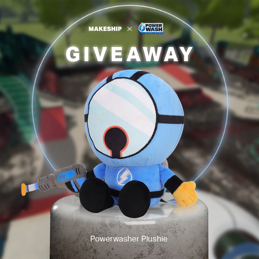 It’s giveaway time! 💦 We’re giving 2 people the chance to win a PowerWasher Plushie To enter 1. Follow @Makeship & @PowerWashSim 2. Retweet this Tweet! Giveaway ends Nov 8th 7pm GMT/2PM ET