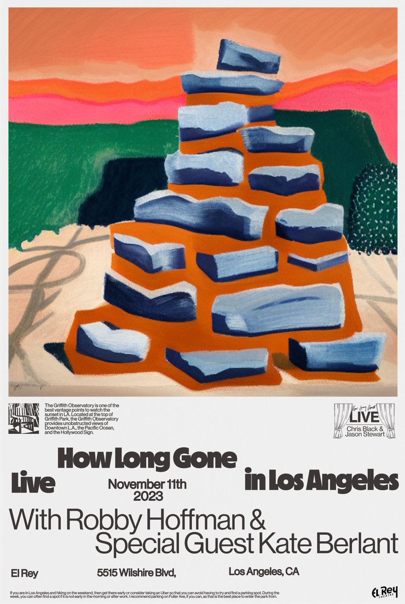 How Long Gone Live in Los Angeles this Saturday, 11/11, at <a href="/elreytheatre/">El Rey Theatre</a>, a special set from Robby Hoffman, and we chat with <a href="/kateberlant/">Kate Berlant</a>. Get tickets — tix.axs.com/2L07CQAAAAAhD8….