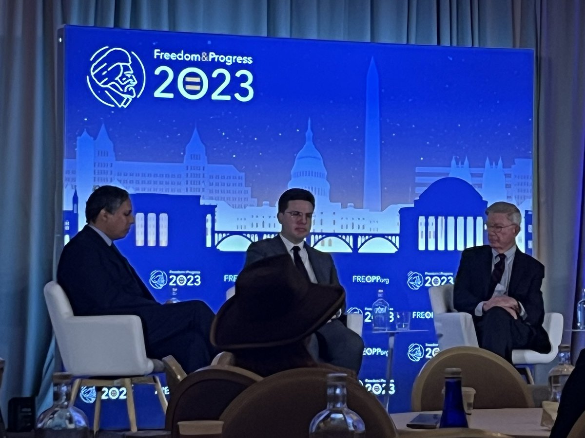 markdtooley's tweet photo. “Enemies of freedom are on the march everywhere including in the United States” @continetti #fp2023 https://t.co/6Oqt9L6m7w