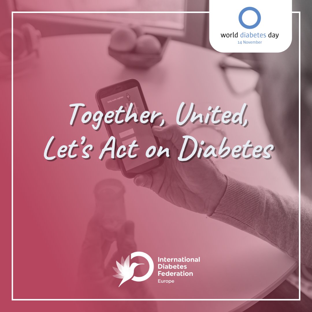 In the lead up to #WorldDiabetesDay, let’s raise awareness of the need to accelerate action towards the full adoption of integrated &amp; novel care pathways to help PwD achieve the best possible quality of life.

🙌Together, United, Let’s Act on Diabetes🙌

➡️idf.org/europe/news/di…