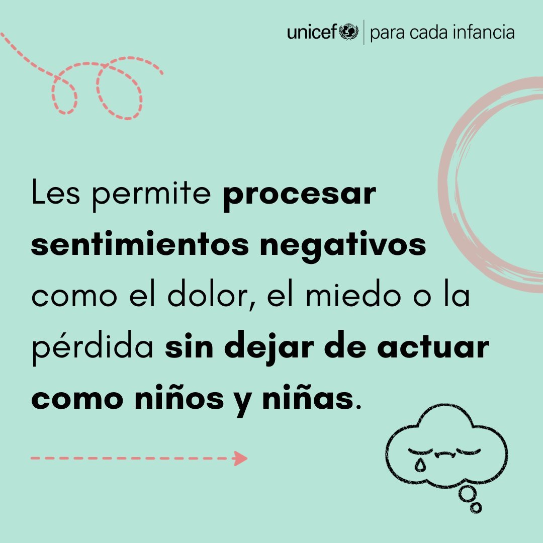 unicefvenezuela's tweet photo. El juego también es una forma de expresión 🧠 cuando las palabras y los gestos faltan.

Recuerda acompañar y prestar atención a los niños y niñas, podrían estar tratando de decirte algo 💙