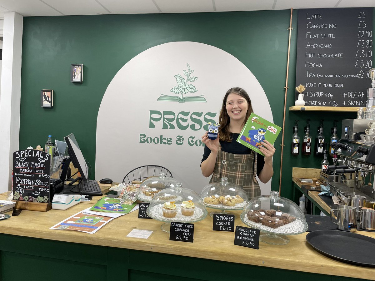 _MrMuskyk's tweet photo. A lovely hour at #PressBook&Coffee shop in Hednesford at a ‘Meet the Author’ event. I was reading/talking about Oscar to the children & chatting with @KimTheBookworm. https://t.co/UTtLRpCjnQ