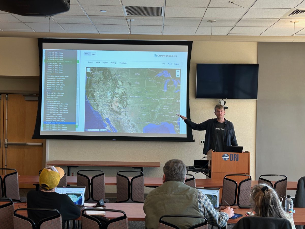 Phew, the end of the tour!

We just provided five fantastic workshops for @blmnv across the state. 🙌

It was a great opportunity to engage with staff on using advanced #drought & #remotesensing datasets to support resource management and #conservation decisions! 🛰️

#EarthEngine