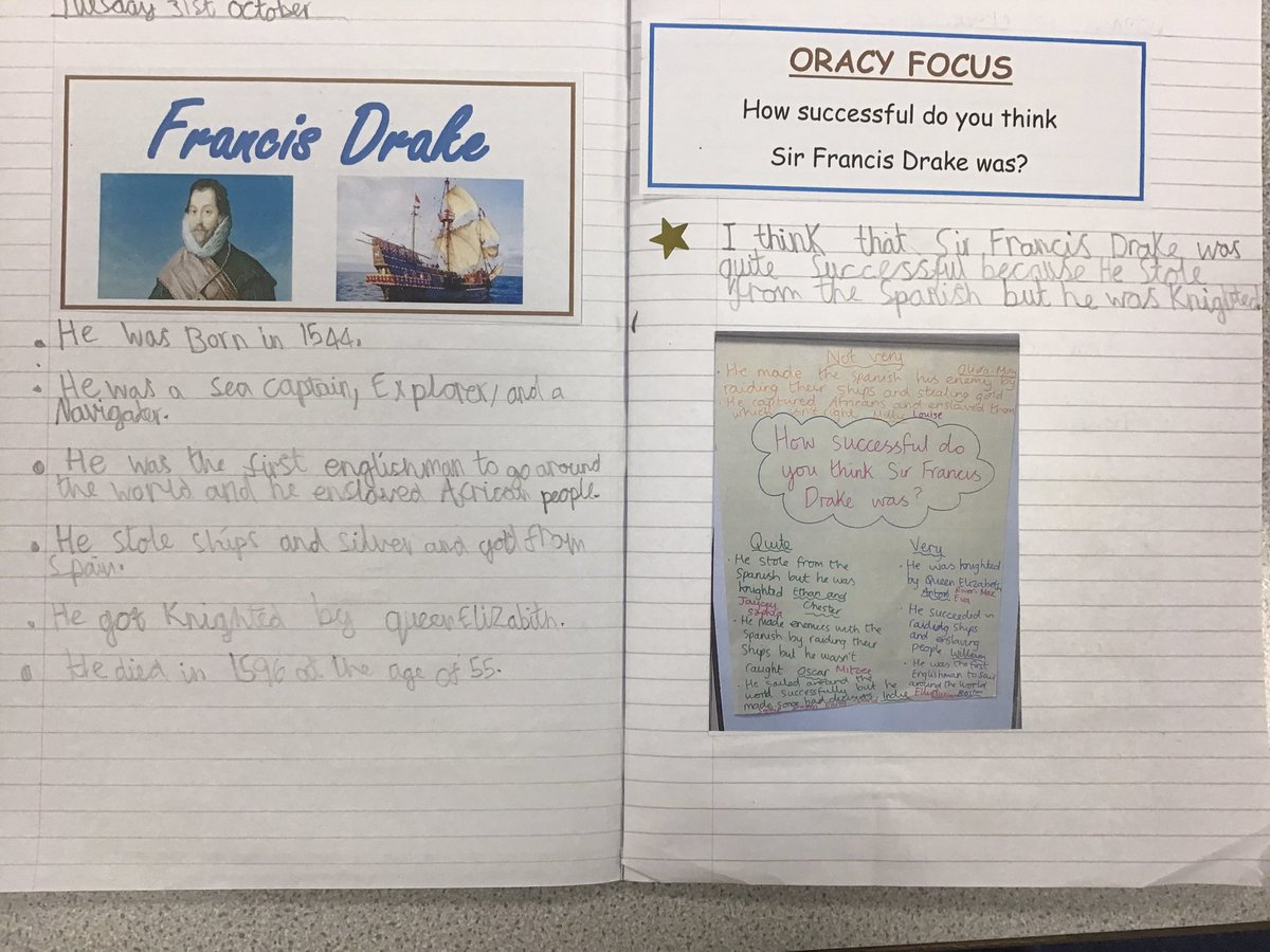 Y3SJV's tweet photo. In Geography, 3B have enjoyed learning about their year group’s famous explorer, Francis Drake! #SJVGeography https://t.co/6FrC9Tf06M