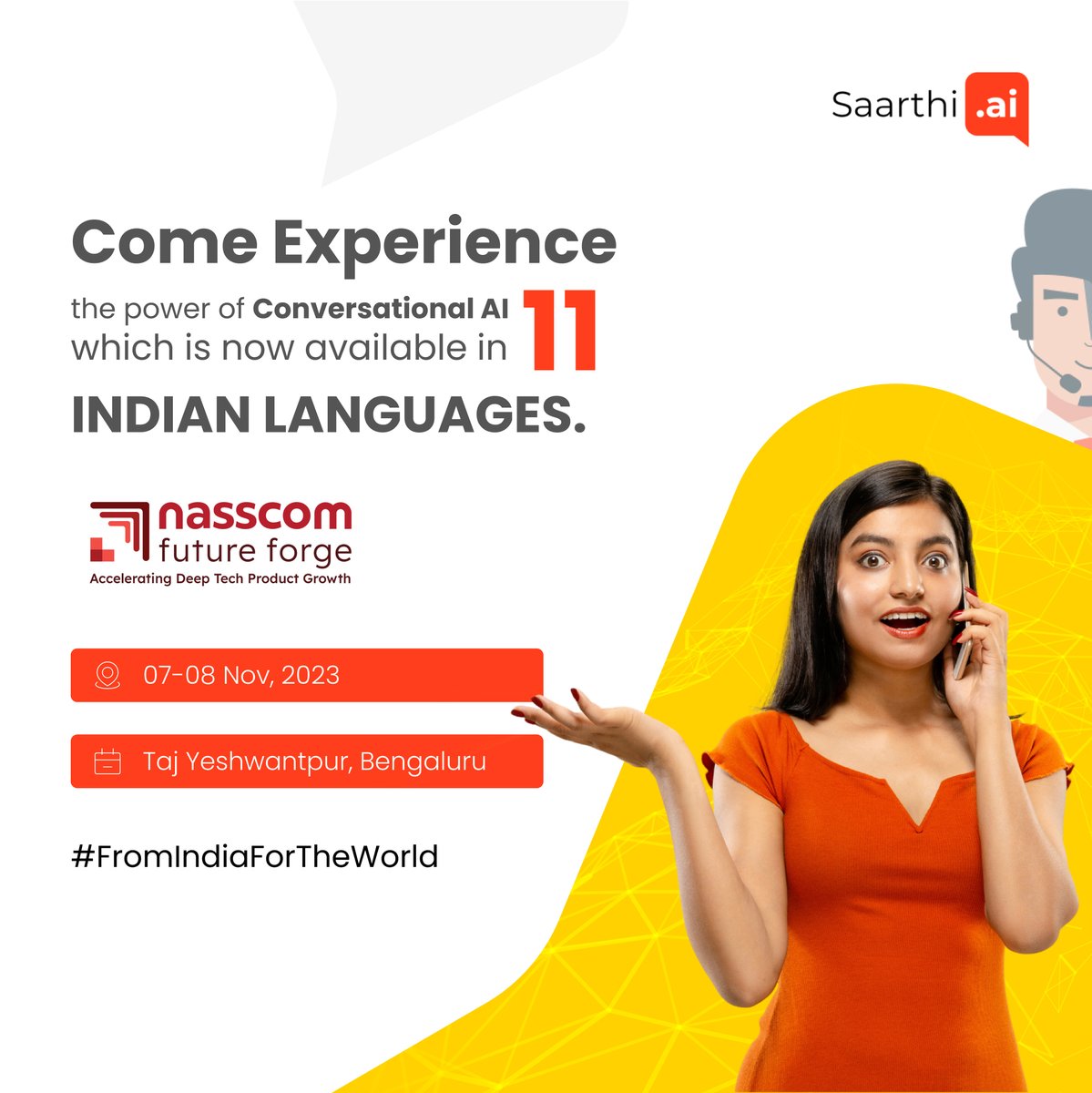 🗣️ Immerse in the AI revolution with us! Our tech doesn't just 'speak' languages, it celebrates every Indian dialect. 🇮🇳 Join us to bridge dialogues with digital innovation! @nasscom @nasscomstartups @nasscom_product