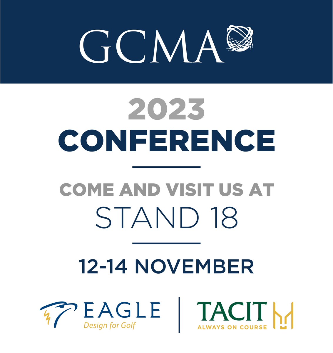 We will be exhibiting on Stand 18 @eaglegolfsouth @eaglegolfmidwal @TacitCorporate @GCMAUK @eaglegolfuk #Golf gcma.org.uk