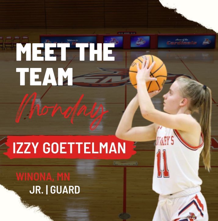 saintmarys_wbb's tweet photo. MEET THE TEAM MONDAY: Junior guard, Izzy Goettelman @IzzyGoettelman https://t.co/N5Zey55qT8