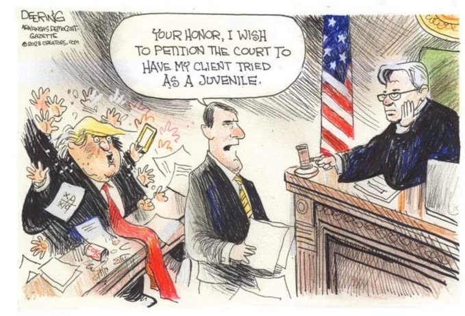 Judge Engoron: "Mr. Kise, can you control your client? This is not a political rally."  

Kise : "You're in control of the courtroom, not me."

Letitia James' eye roll must have been epic.🙄
#ProudBlue #TrumpTrial #TrumpForPrison2024