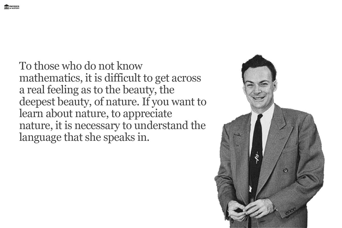 PhysInHistory's tweet photo. R. Feynman on mathematics ✍️ https://t.co/BkmqyZ04nH
