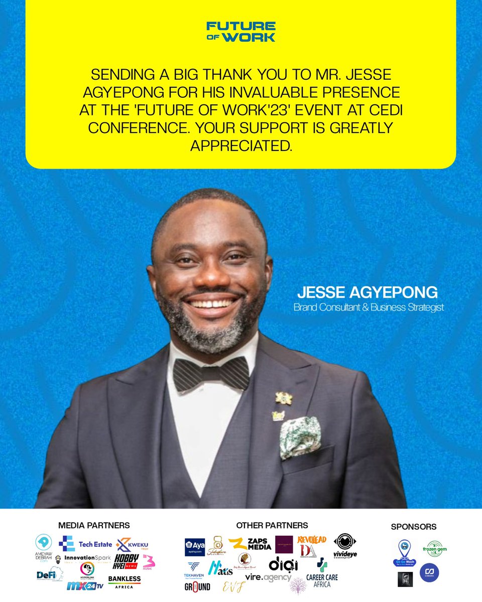 be_FutureofWork's tweet photo. The way you took over the stage and how you coiled everyone's attention to the Launch of the 'Future of Work' initiative was a true reflections of a master strategist and a communicator. Thank you for coming sir.
#Futureofworkgh #FreePalestineNow https://t.co/lpWFKH3ABB