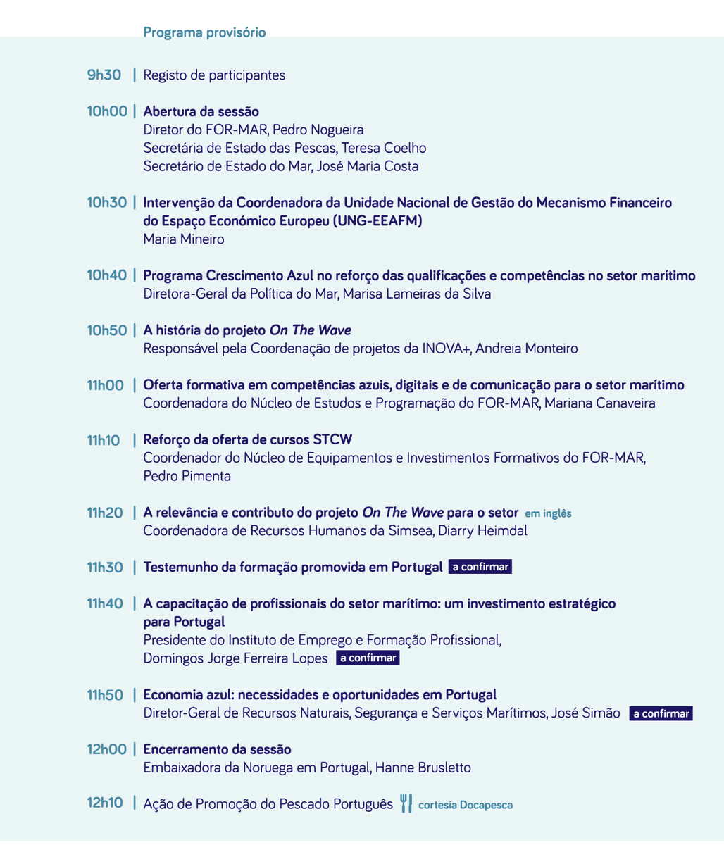 OnTheWaveBlue's tweet photo. 🇵🇹Inscrições abertas para "Onda de Inovação" 🔛 https://t.co/KYMafXEBFG até 10.11.2023 🧐veja o programa 👇
🇬🇧 Resgitration to the event "Wave of Innovation" 🔛https://t.co/KYMafXEBFG until 10.11.2023 🧐 check the programme 👇
@EEAGrantsPT
@DGPM_Portugal
#EEAGrants #BlueGrowth https://t.co/elCZovwHKY