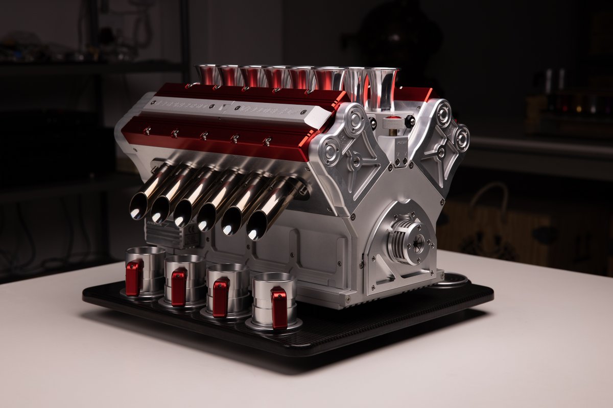 SuperVeloceCo's tweet photo. Embark on a journey where coffee meets automotive artistry. Behold the Serie Titanio V12, an ode to Formula 1's legacy, meticulously crafted to elevate your coffee experience. 

#Formula1 #Coffee #luxury #superveloce https://t.co/IQTjpCczVm